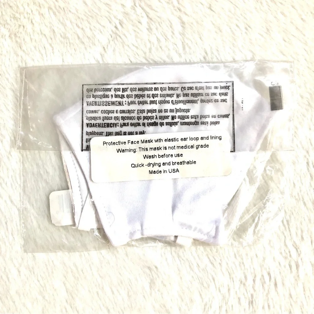 🔴 5 for $10 ONE KORAL by Ilana Kugel White Reusable Face Mask